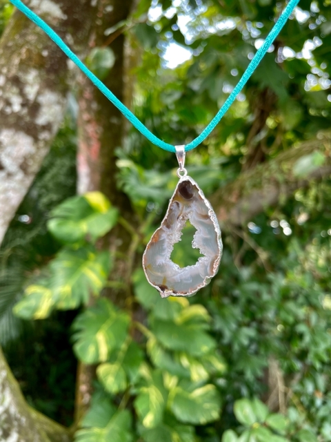 Pingente Geodo Ágata - Gota