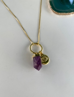 Colar amuleto- dourado - loja online