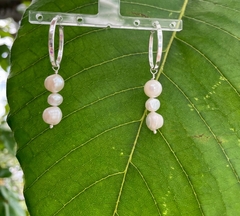 Argola três pérolas - loja online