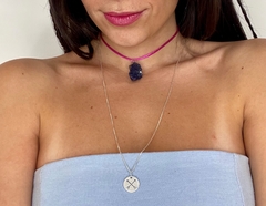 Pingente Flechas em Prata + kit cordão de seda
