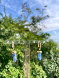 mini argola quartzo azul e zircônia na internet