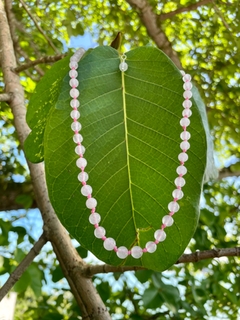 Colar nó quartzo rosa