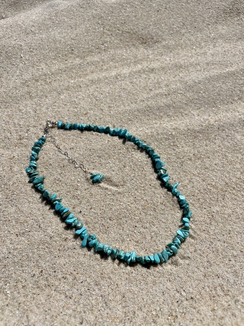 Choker mini cascalho Turquesa