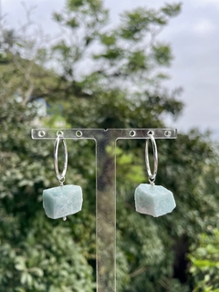 Argola amazonita - 2 em 1