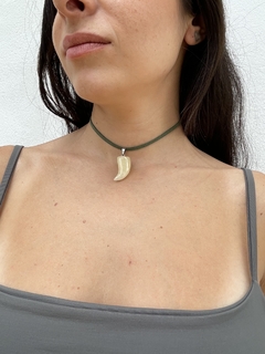 Choker dente de tigre - Citrino - Yalla 