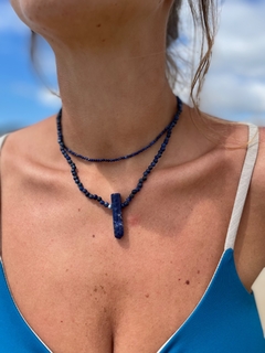 Choker Lápis - Lazúli - prata 925 - comprar online