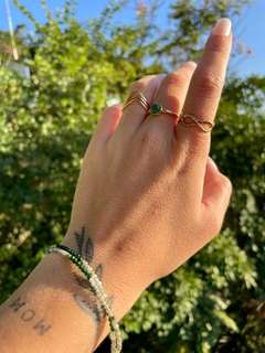 Pulseira dupla Quartzo verde - comprar online
