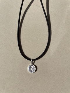 Choker medalha lua e sol - prata 925 - loja online