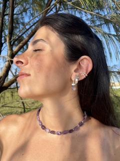 Colar Ametista retangular - comprar online