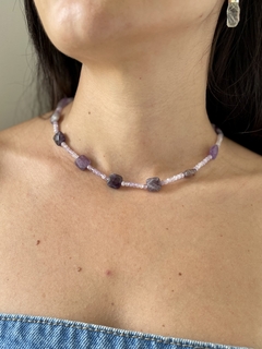 Colar dupla de ametista - comprar online