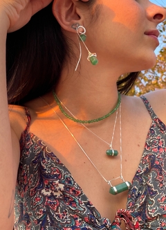Choker Quartzo verde -Prata 925 na internet