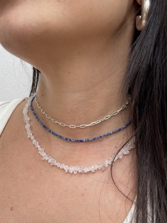 Choker mini cascalho Quartzo-transparente - comprar online