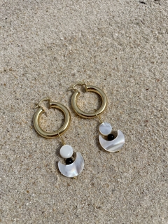 Argola lunar - dourado