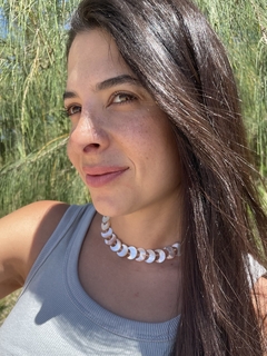 Choker lua madrepérola - Prata 925 - Yalla 