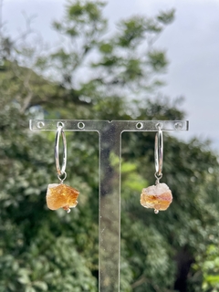 Argola citrino - 2 em 1