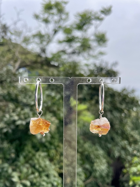 Argola citrino - 2 em 1
