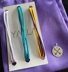 Pingente Flechas em Prata + kit cordão de seda na internet
