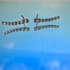 Brinco Ear Cuff zircônia - Prata 925