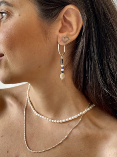 Argola sodalita e madrepérola - comprar online