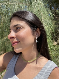 choker mini cascalho Peridoto - Yalla 