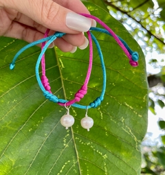 Pulseira pérola fio de seda - comprar online