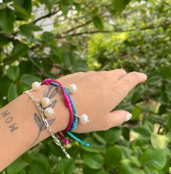 Pulseira pérola fio de seda - loja online