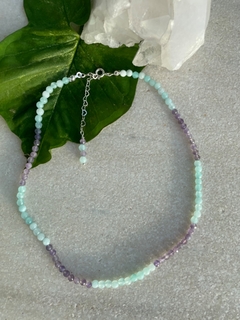 choker mística - Ametista com Amazonita - comprar online