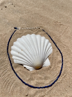 Choker Lápis - Lazúli - prata 925