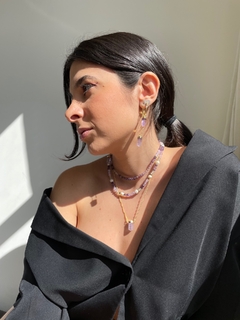 Choker Ametista e Hematita - prata 925 - loja online