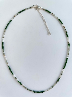 Choker Quartzo verde 2mm facetada - prata 925 na internet