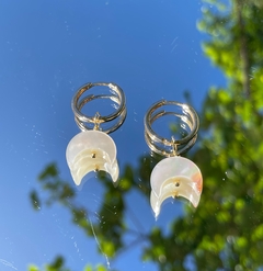 Argola lua madrepérola - loja online