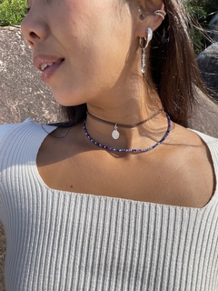 Choker medalha lua e sol - prata 925 - comprar online