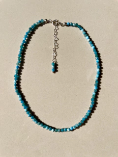 Choker Apatita Azul - 4 mm - Yalla 