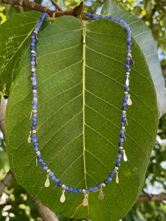 Choker safira mística gotas