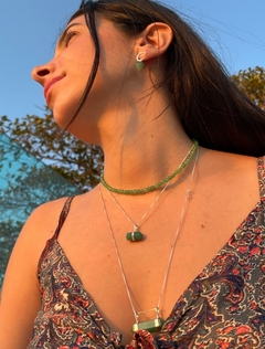 Choker Quartzo verde -Prata 925 na internet