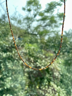 Colar / choker Olho de tigre -2 mm