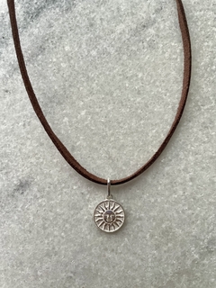 Choker medalha lua e sol - prata 925 na internet