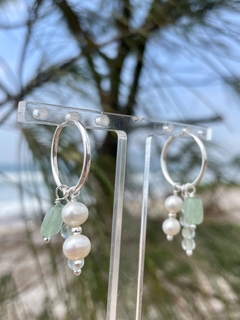 Argola mix - Quartzo Verde - loja online