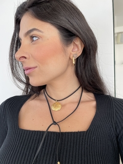 Imagem do choker Relicário redondo grande