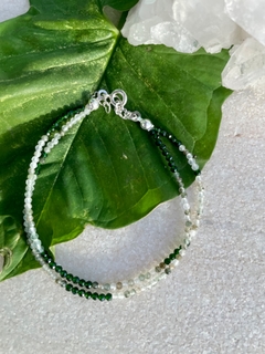 Pulseira dupla Quartzo verde