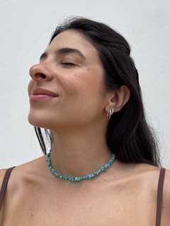 Imagem do Choker mini cascalho Turquesa
