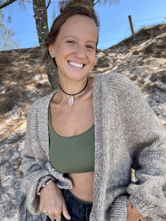 choker cordão corino pedras brutas na internet