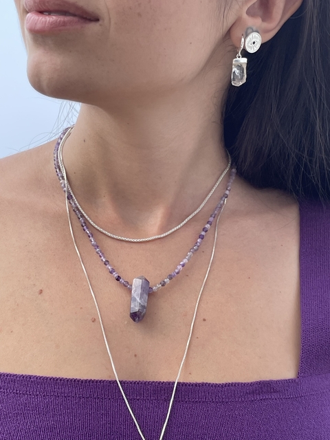 Choker pipoca - prata 925