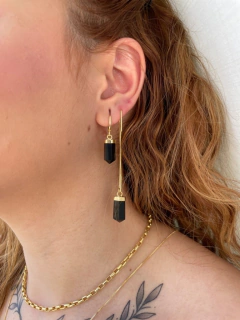 Argola cristal P - dourado - loja online