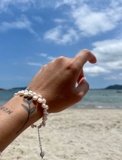 Pulseira pérola dupla na internet