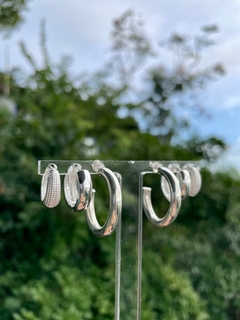 Argola tubo - prata 925
