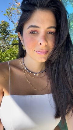 Choker safira mística gotas - Yalla 