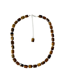 Choker olho de tigre retângular - comprar online