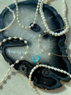 Imagem do choker pérola barroca gota + canutilho