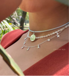 Choker estrela - Prata